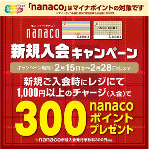 電子マネーnanaco